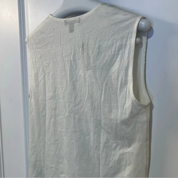 J. Crew Silk  Metallic-front tank in Ivory size XXS - Picture 5 of 9